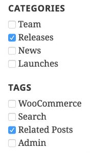 Filter content by taxonomies like categories and tags